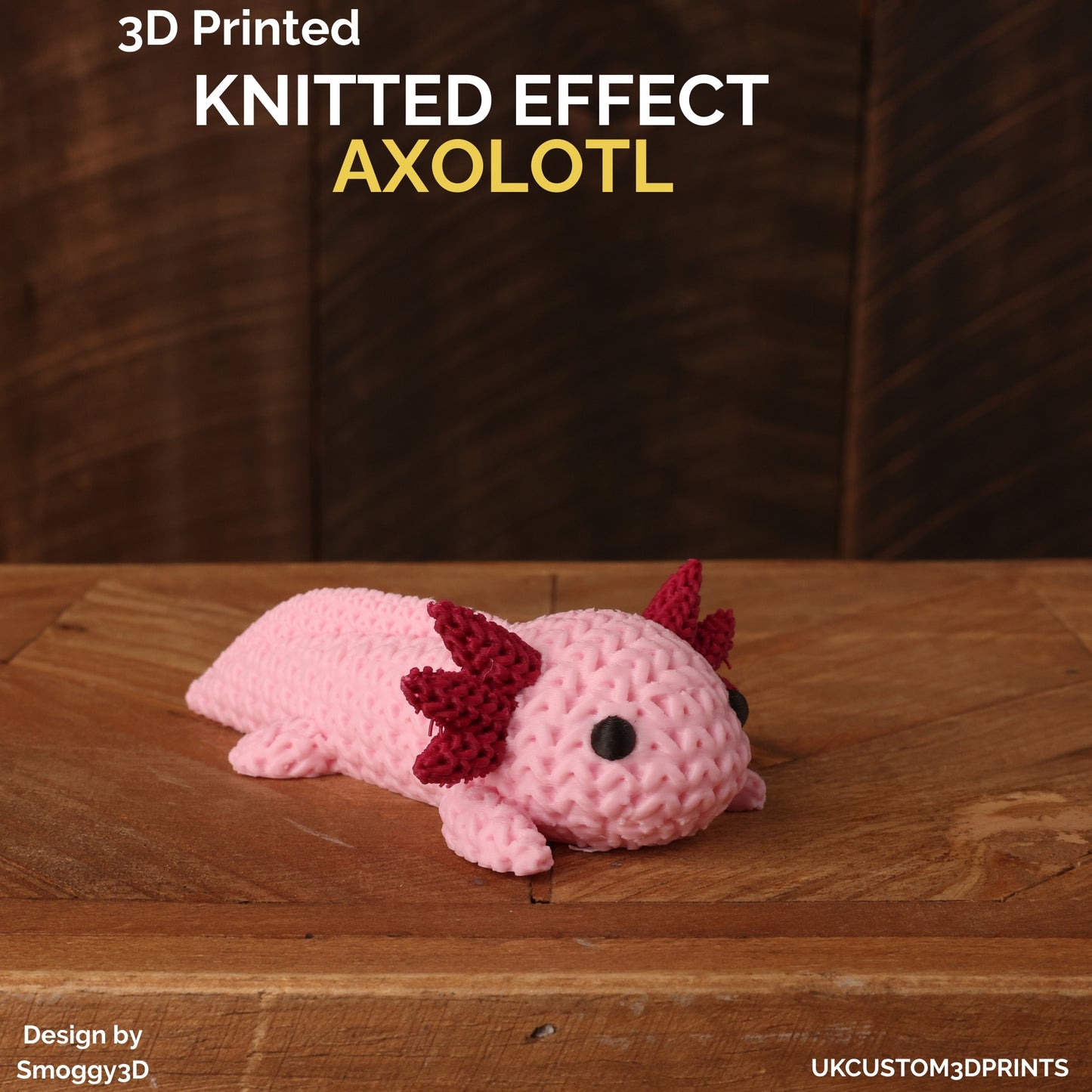 3D Printed Axolotl - Knitted Effect