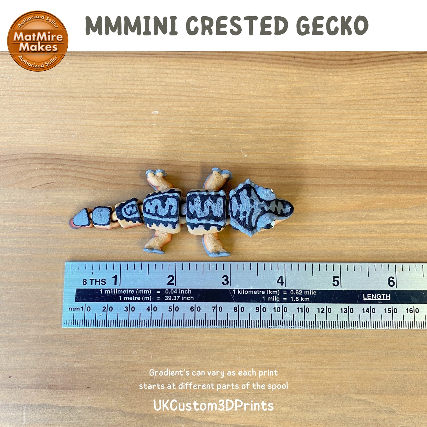 MMMini Crested Gecko Fidget - Optional Keychain