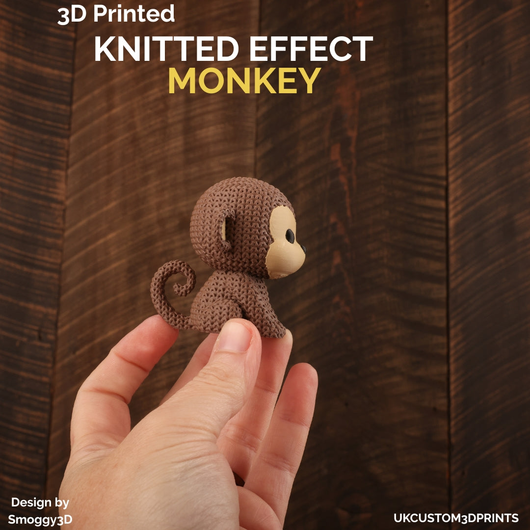 3D Printed Monkey - Knitted Effect