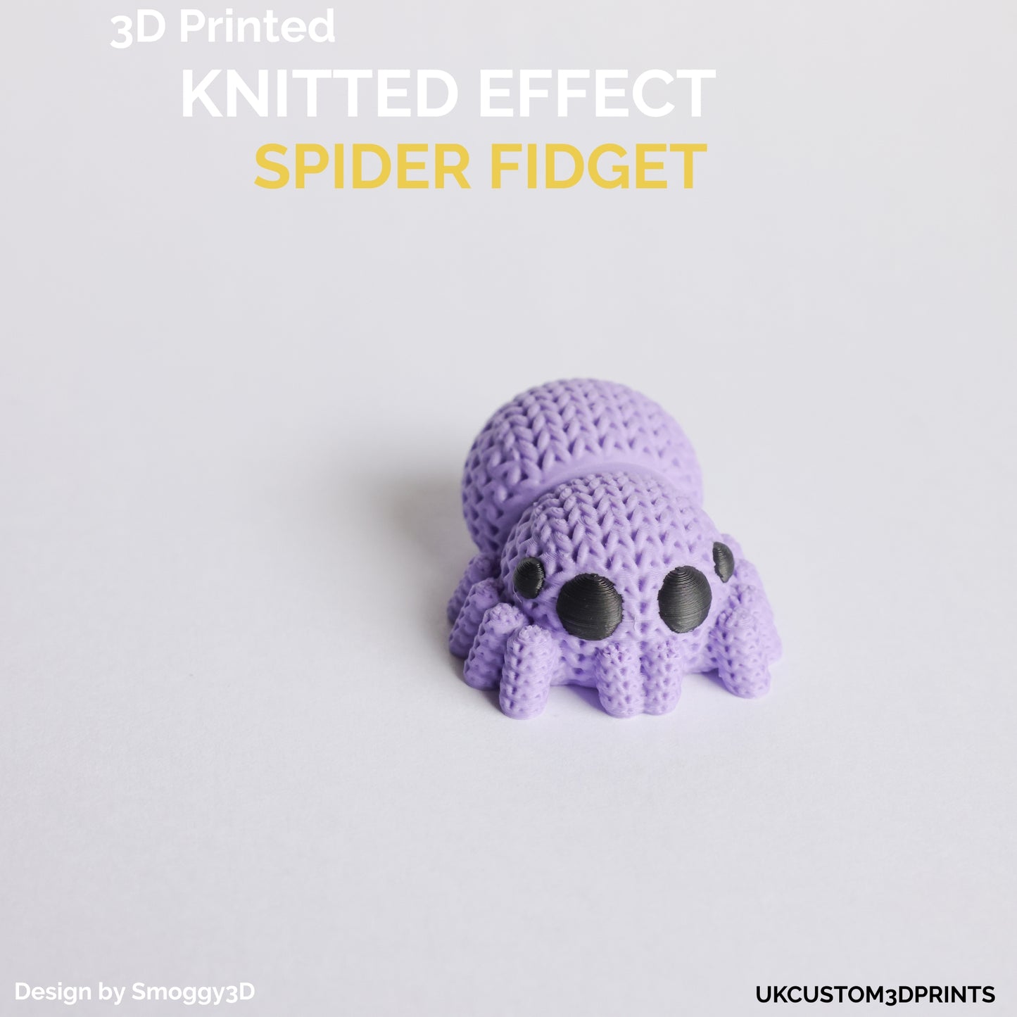 3D Printed Knitted Effect Spider Fidget