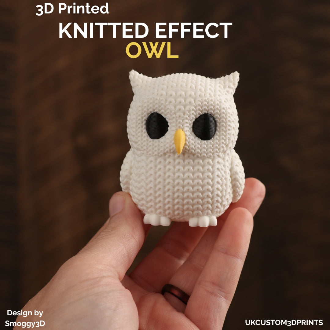 3D Printed Owl - Knitted Effect