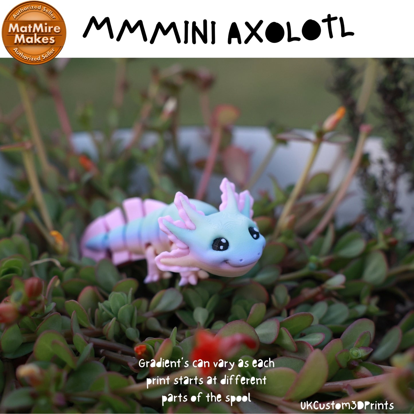 MMMini Axolotl Fidget - Optional Keychain