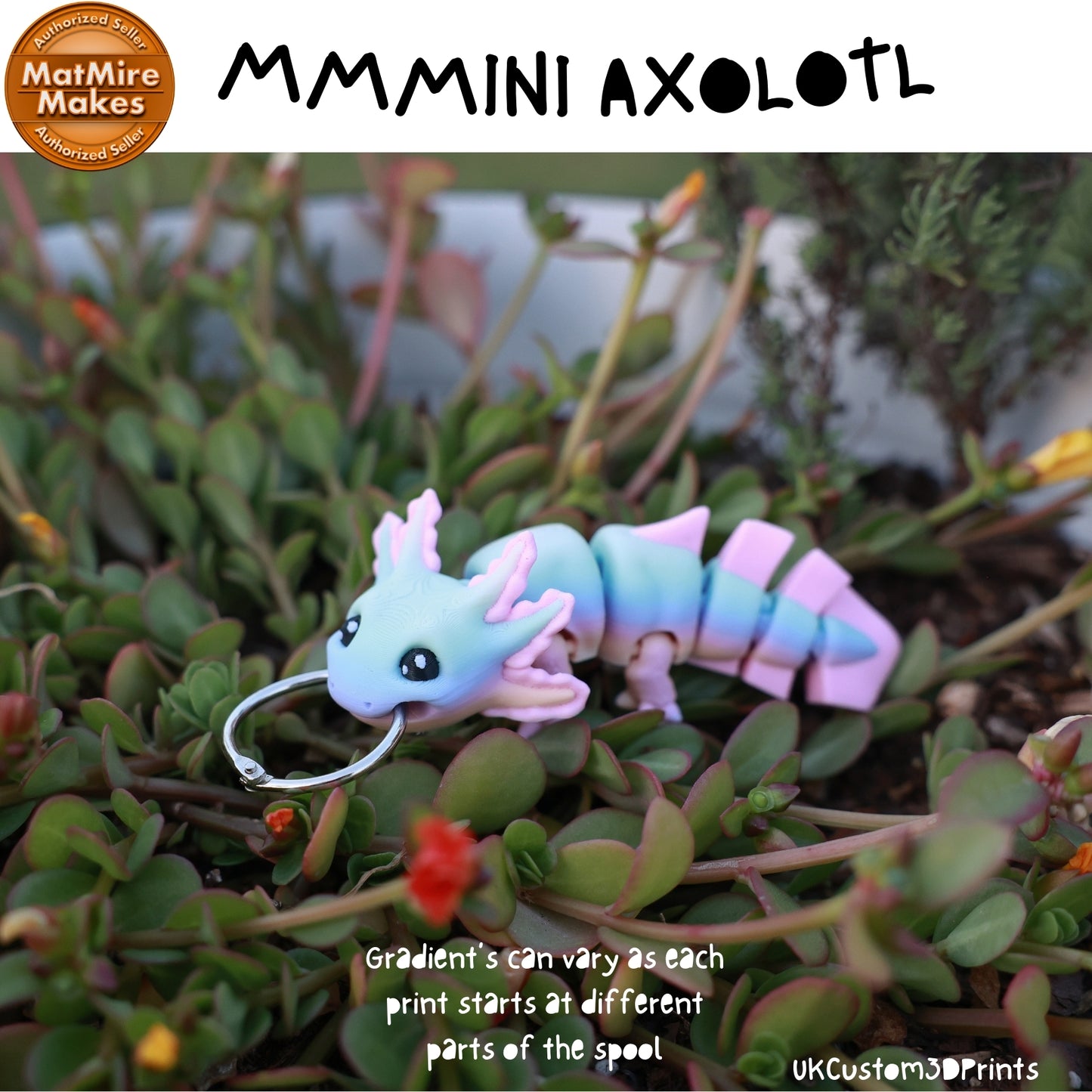 MMMini Axolotl Fidget - Optional Keychain