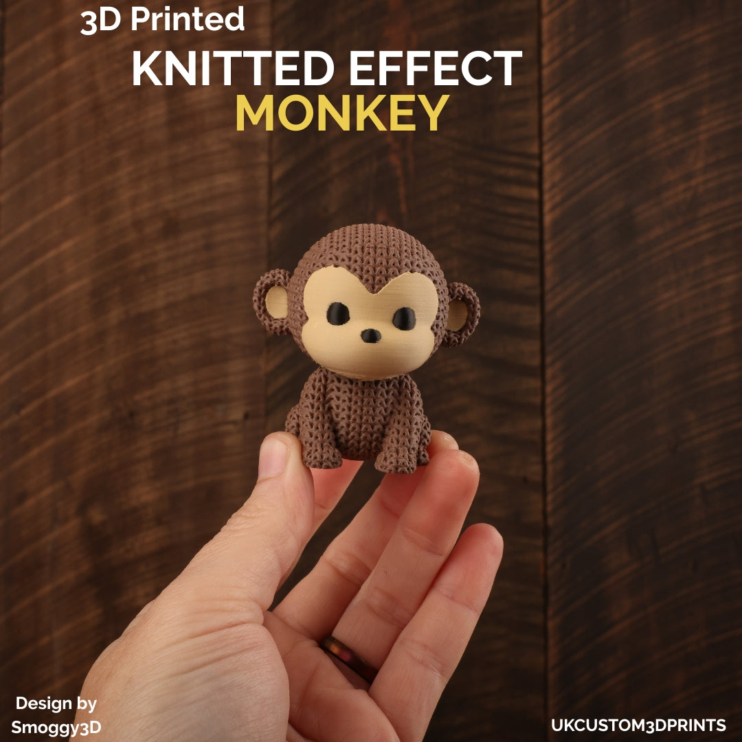 3D Printed Monkey - Knitted Effect