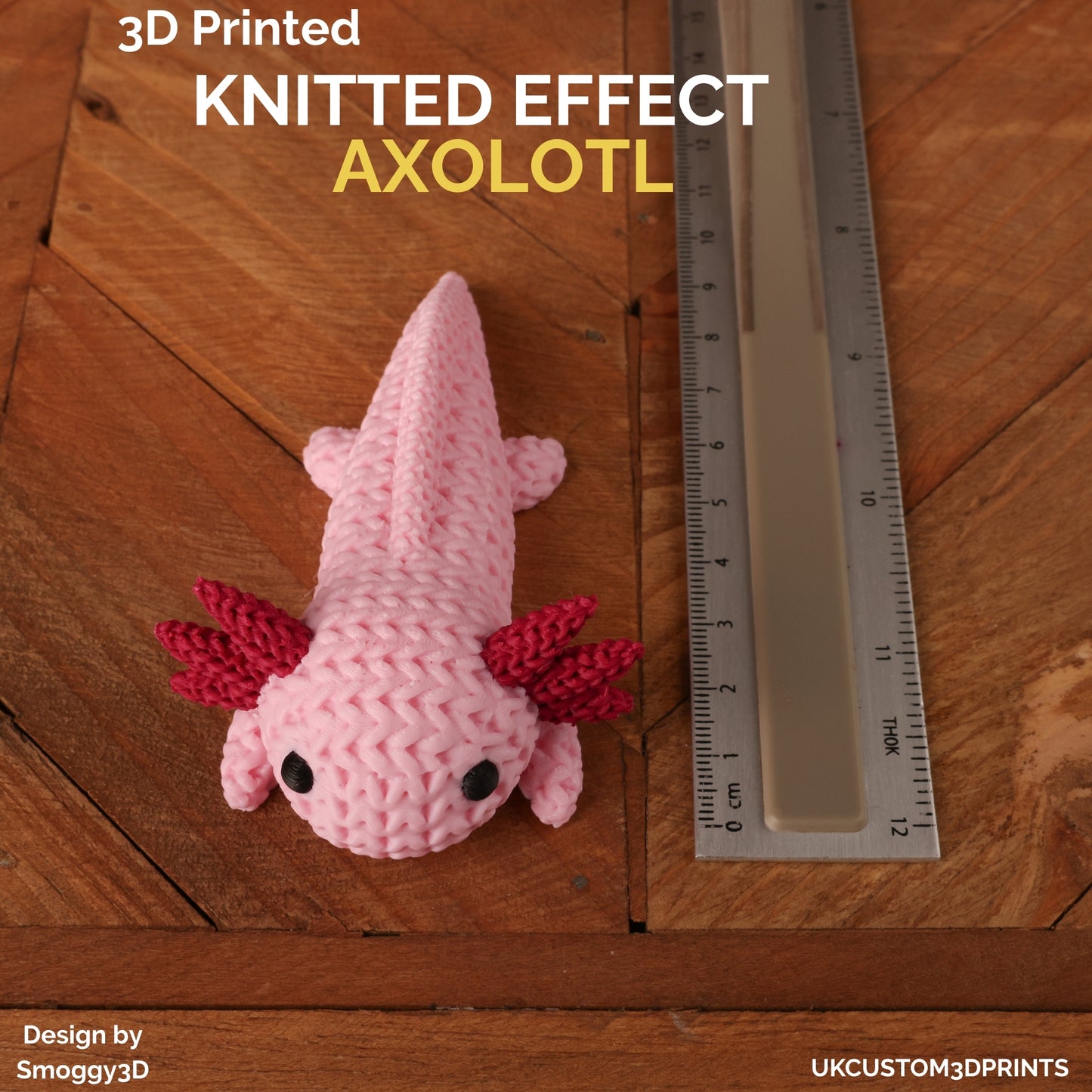 3D Printed Axolotl - Knitted Effect