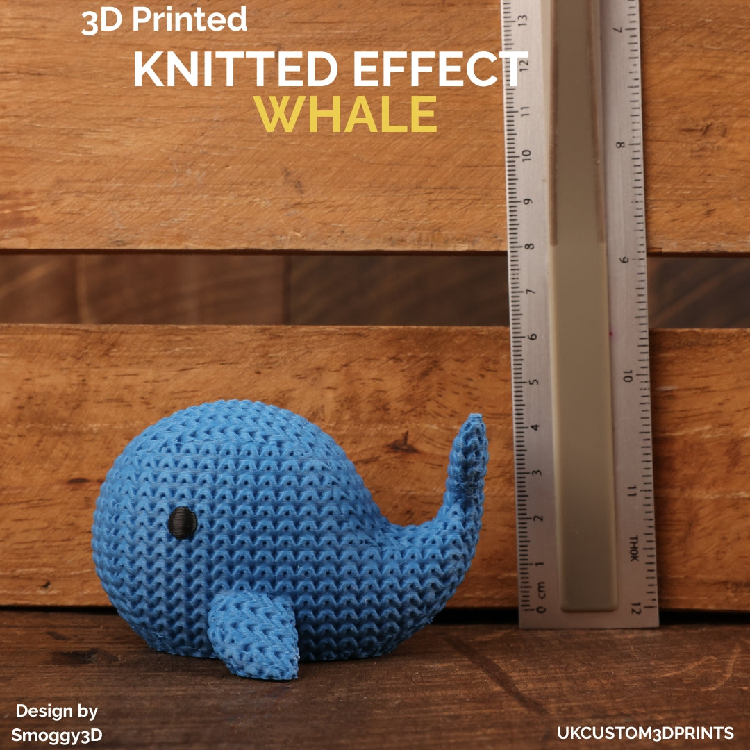 3D Printed Whale - Knitted Effect