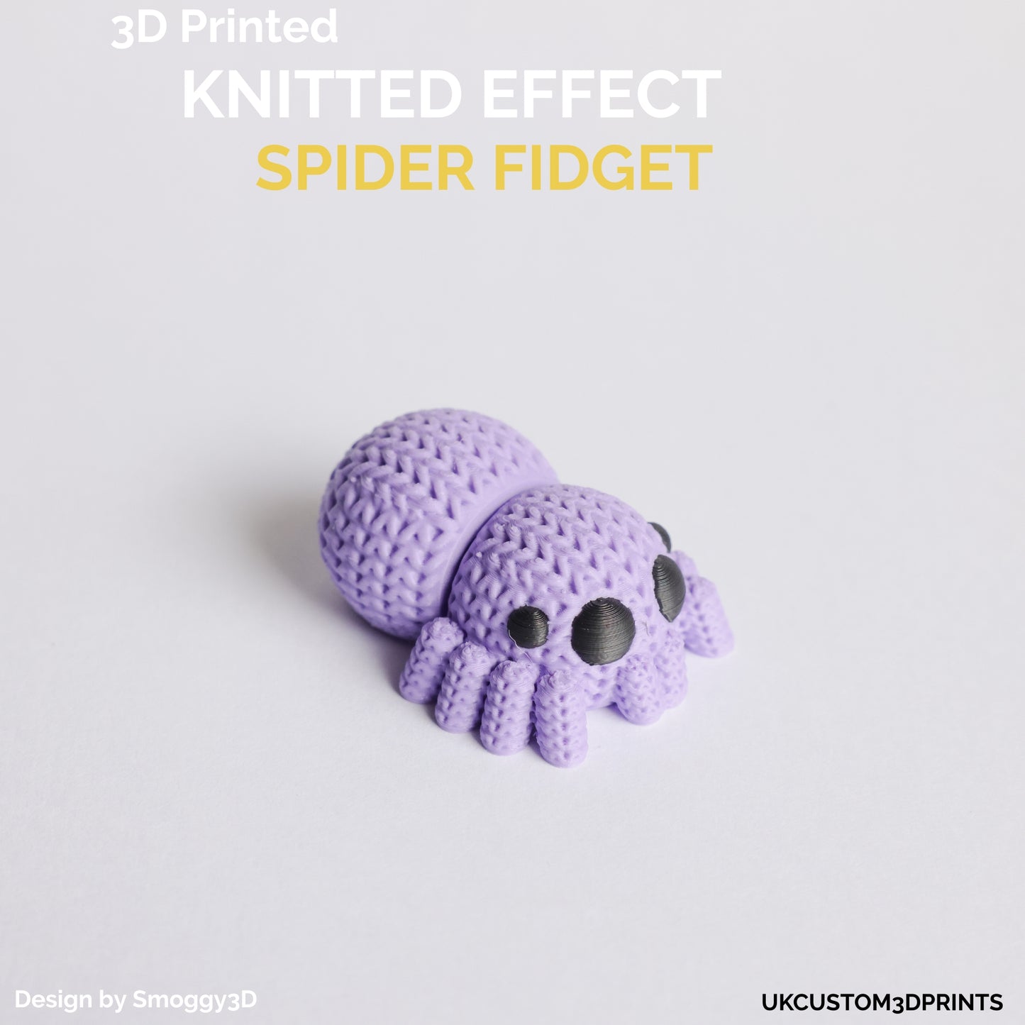 3D Printed Knitted Effect Spider Fidget