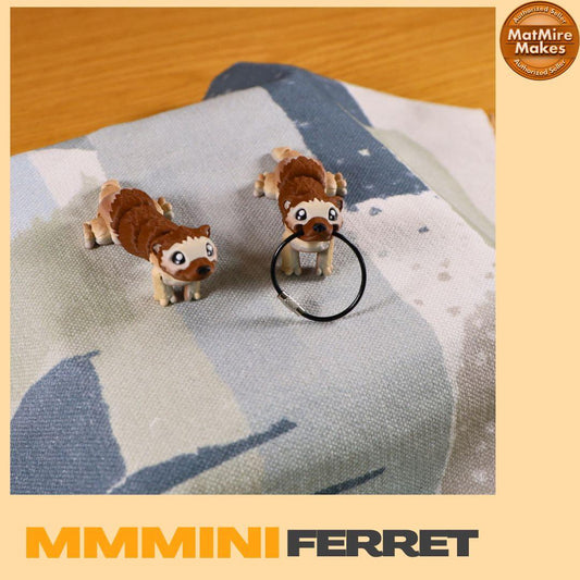 Mmmini Ferret Fidget - Optional Keychain